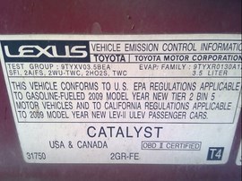 2009 LEXUS, ES350, BURGUNDY, 3.5L, AT, Z25051